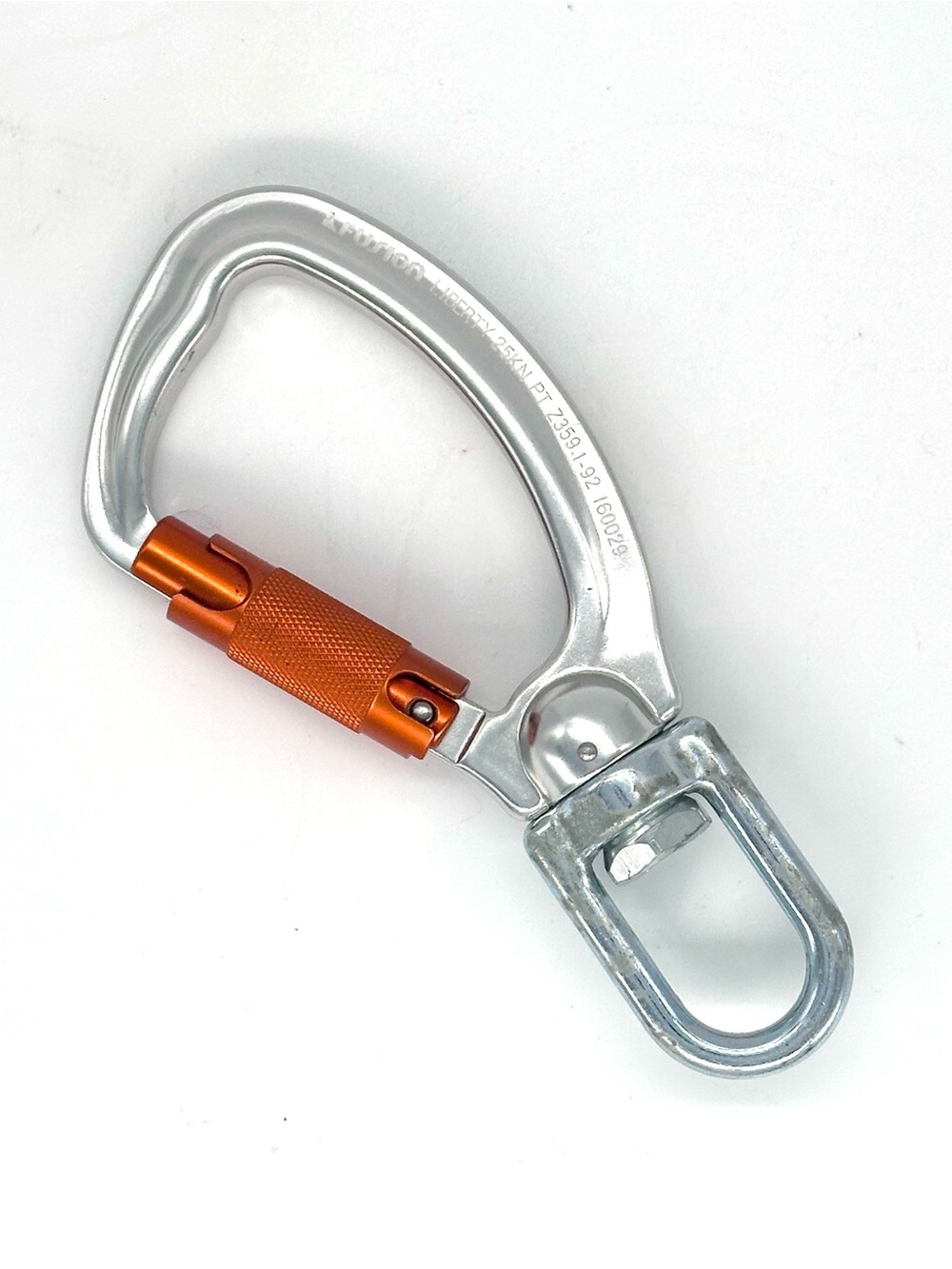 Auto Twist Lock Carabiner Triple Gate Aluminum 360 Swivel Climbing Clips 25kN